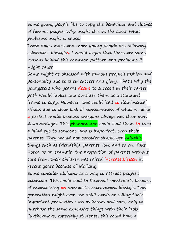 Impact of Celebrity Idolization on Youth | PDF | Wellness