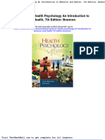 Test Bank For Health Psychology An Introduction To Behavior and Health 7th Edition Brannon