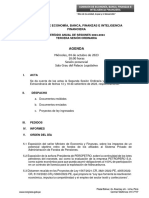 Agenda de Orden Del Día Comisión de Economía