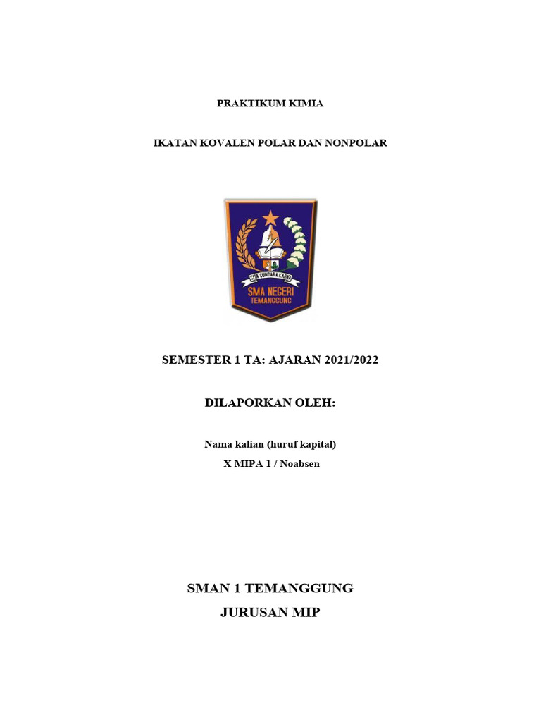 Template Laporan Praktikum PDF