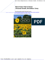 Test Bank For I Never Knew I Had A Choice Explorations in Personal Growth 9th Edition Corey