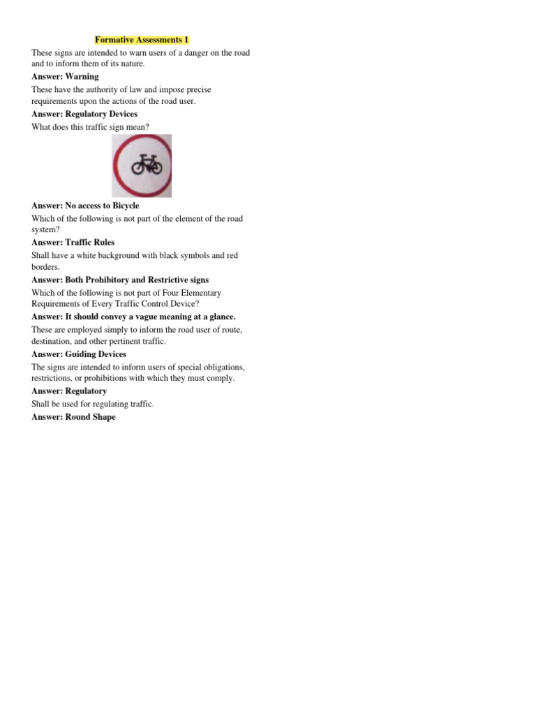 Traffic Control Device Assessments | PDF | Traffic | Toll Road