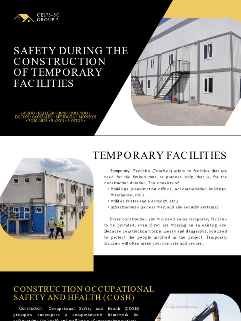 Construction Safety for Temporary Facilities | PDF | Chemistry ...