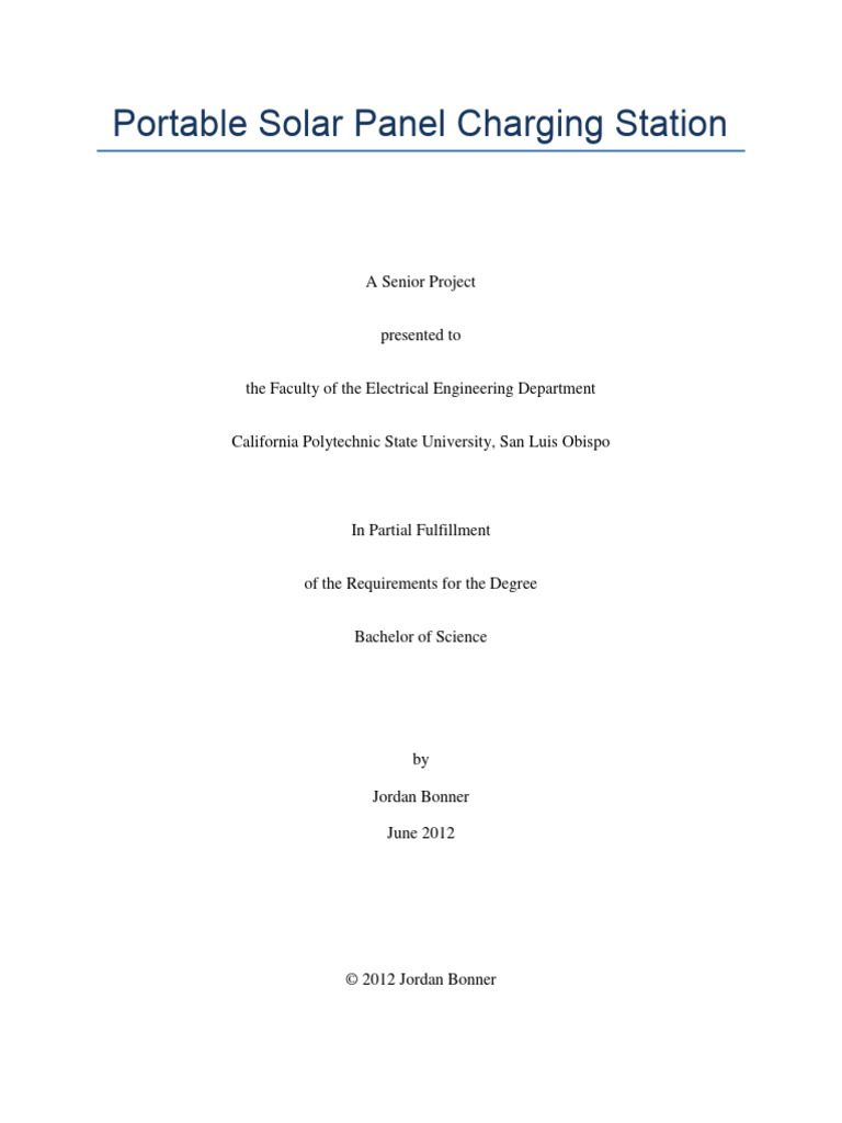 Portable Solar Powered Charging Station PDF