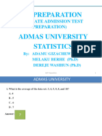 Statistics GAT Practice - Admas U.
