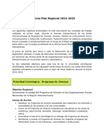 Objetivos Plan Regional 2022-2025