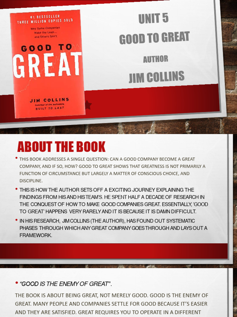 Unit 5 good to great pdf