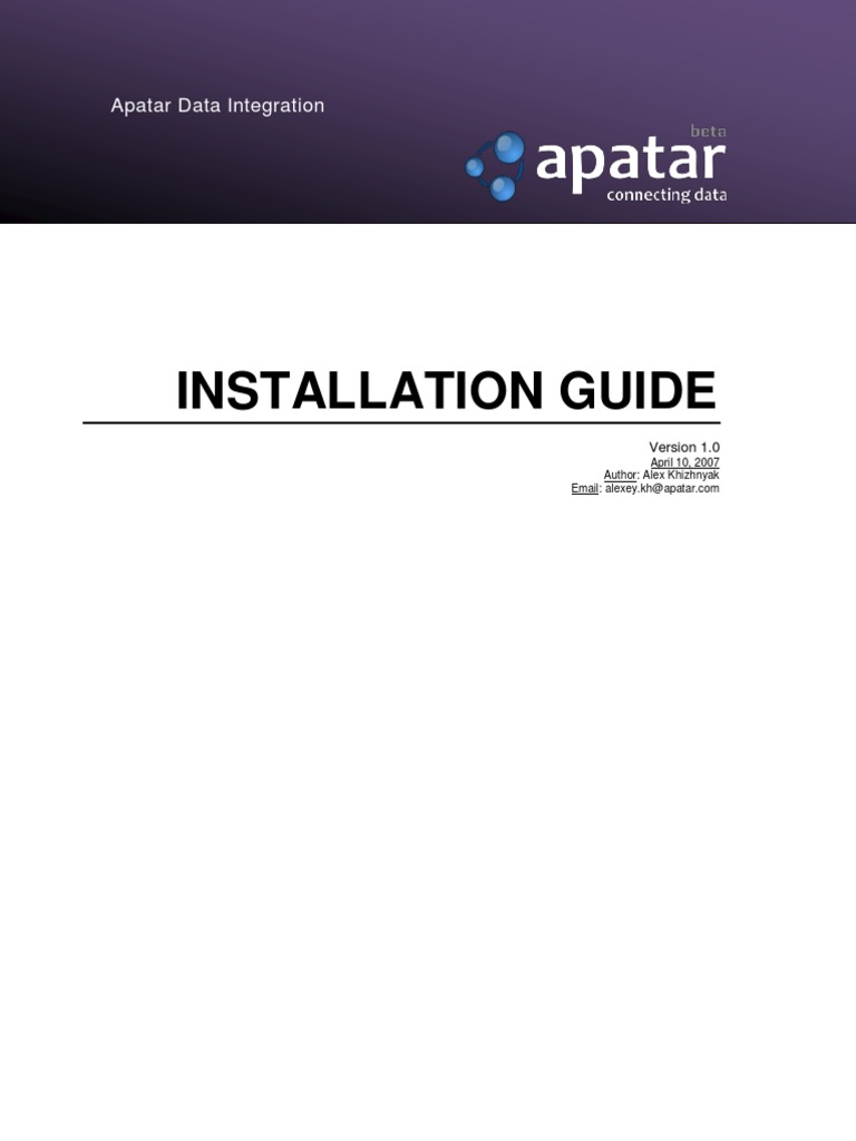 Apatar Data Integration Installation Guide | PDF | Computers