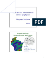 GLE 594: An Introduction To Applied Geophysics Magnetic Methods