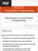 Introduction To Visual Basic Programming