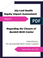 Community-Led Health Equity Impact Assessment - Save Burdett Coalition