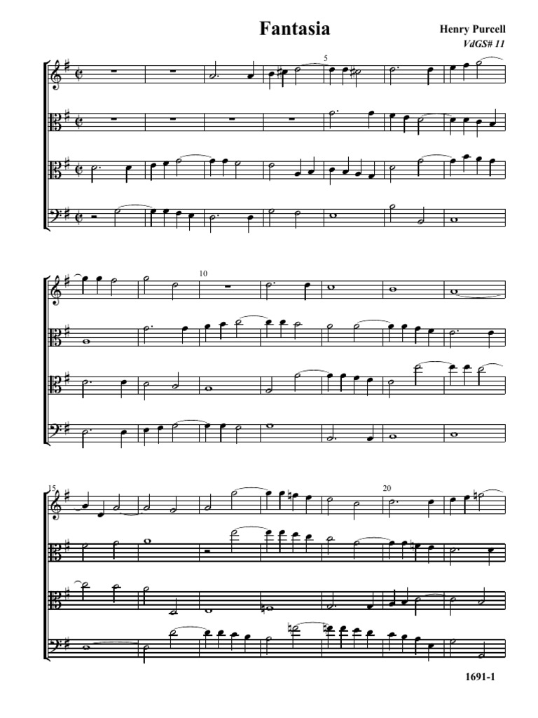 Purcell Fantasia VdGs 11 | PDF