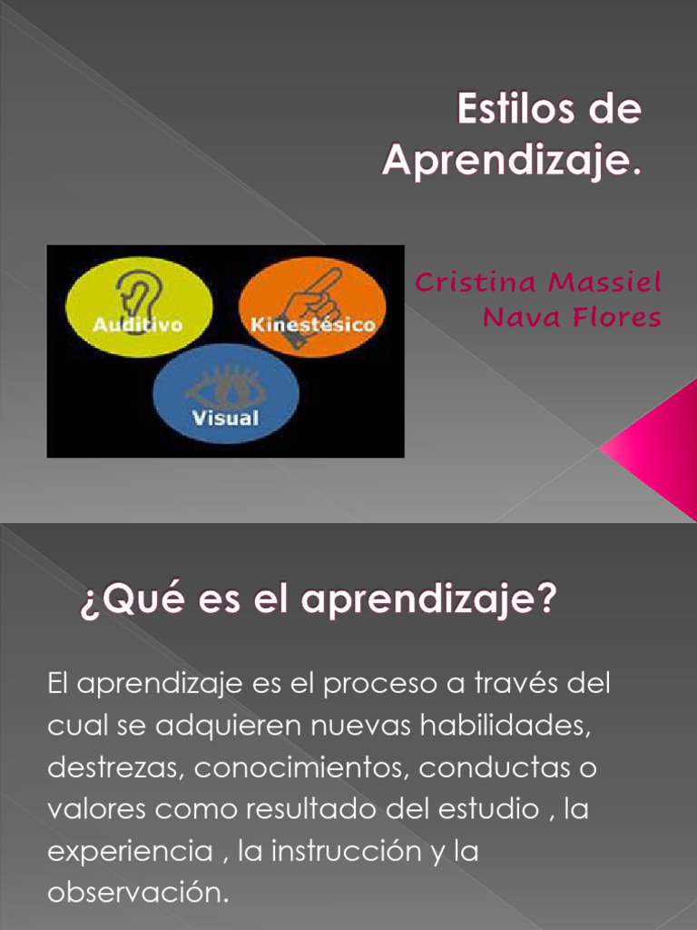 Estilos de Aprendizaje: Visual y Auditivo | PDF | Relaciones personales ...