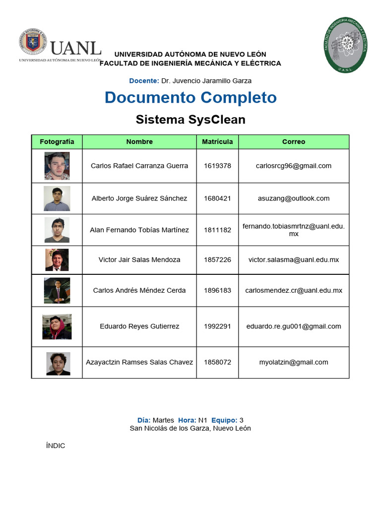 EQ3 Proyecto Integrador - SysClean | PDF