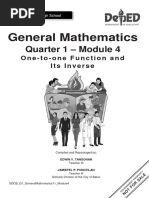 GenMath11 - Q1Wk4 - One To One Function and Its Inverse