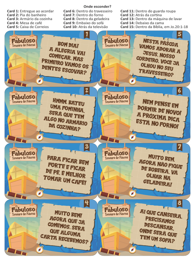 Clementoni Party Games – Caza Del Tesoro Con 24 Solapas Y 48 Pistas Visuales – Versión En Portugués – Para Jugar En Familia