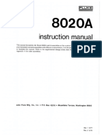 FLUKE 8020A Instruction Manual and Errata 1 1978-05