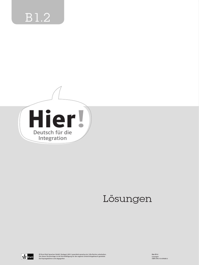 Deutsch HierB1-2 Loesungen | PDF