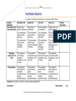 Energy Transfer Rubric