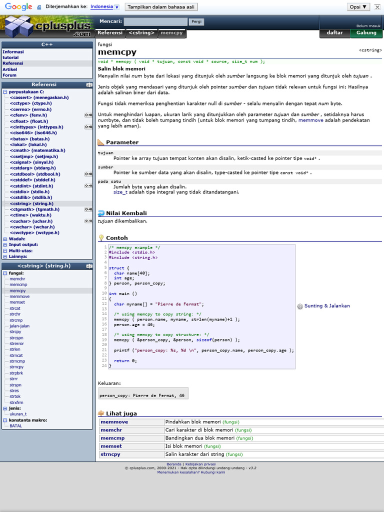 Memcpy Referensi C++ PDF