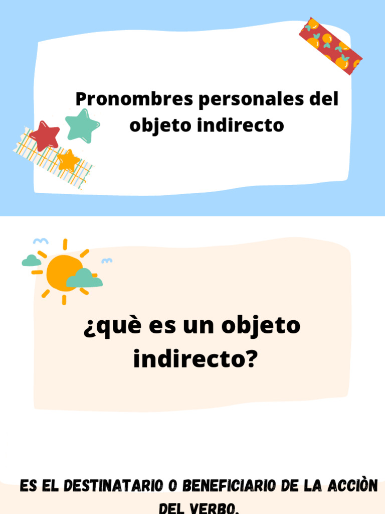 Los Pronombres Del Objeto Indirecto Flashcards – ANHVI