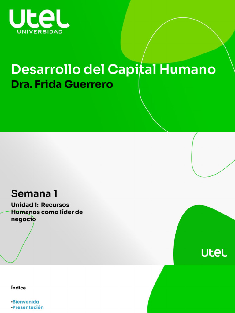 Semana 1 Desarrollo Del Capital Humano | PDF