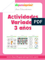 Cuaderno 3 Años - Bonitoparaimprimir