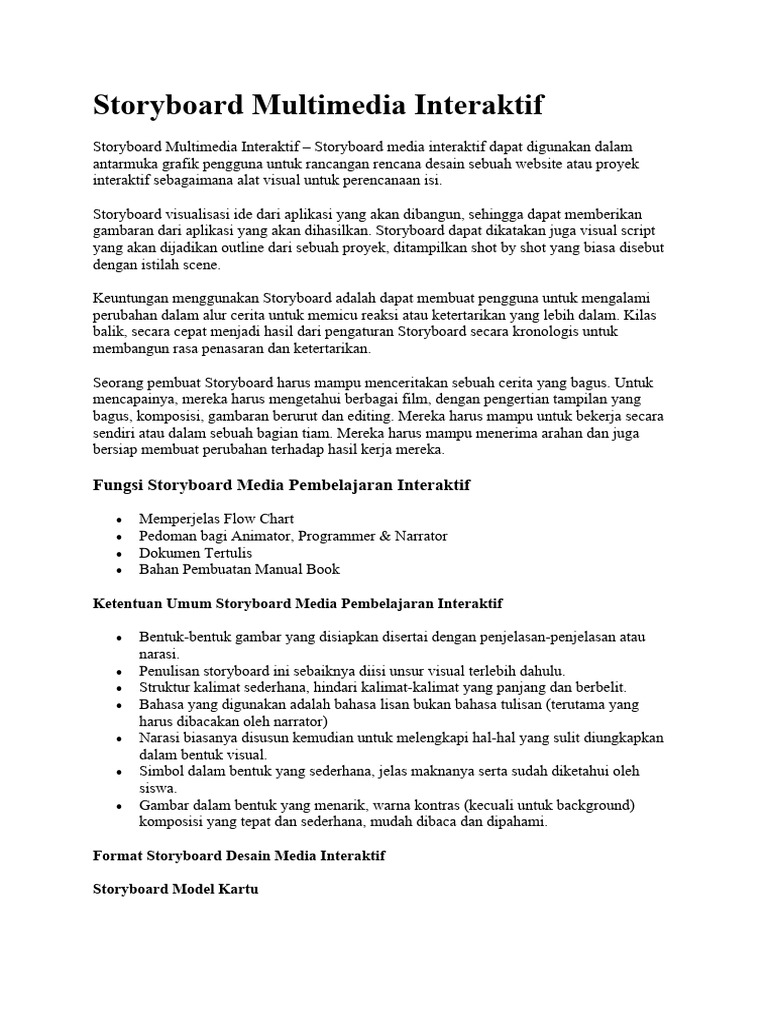 Storyboard Multimedia Interaktif PDF