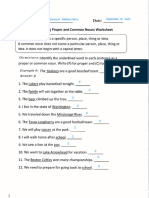 COMMON AND PROPER NOUNS Work 1