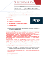 REVISÃO AP1 - D. Constitucional II - COM GABARITO