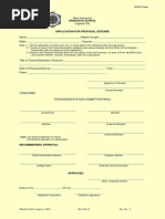 BU-F-GS-12 Application For Proposal Defense