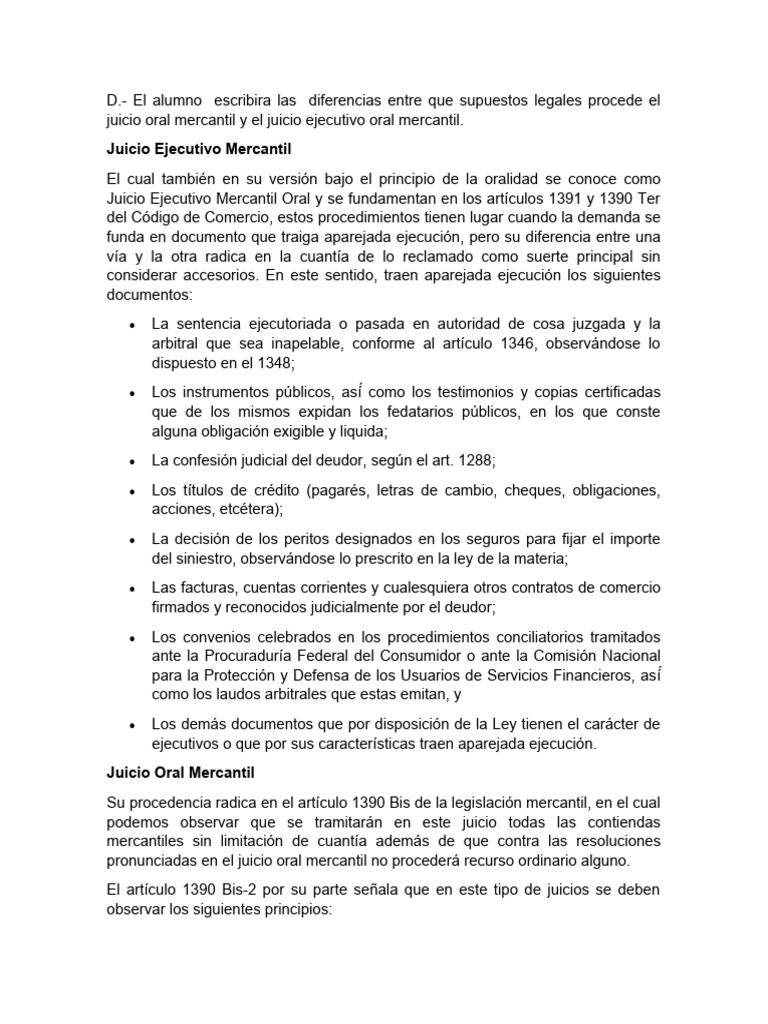 Juicios en Derecho MERCANTIL | PDF