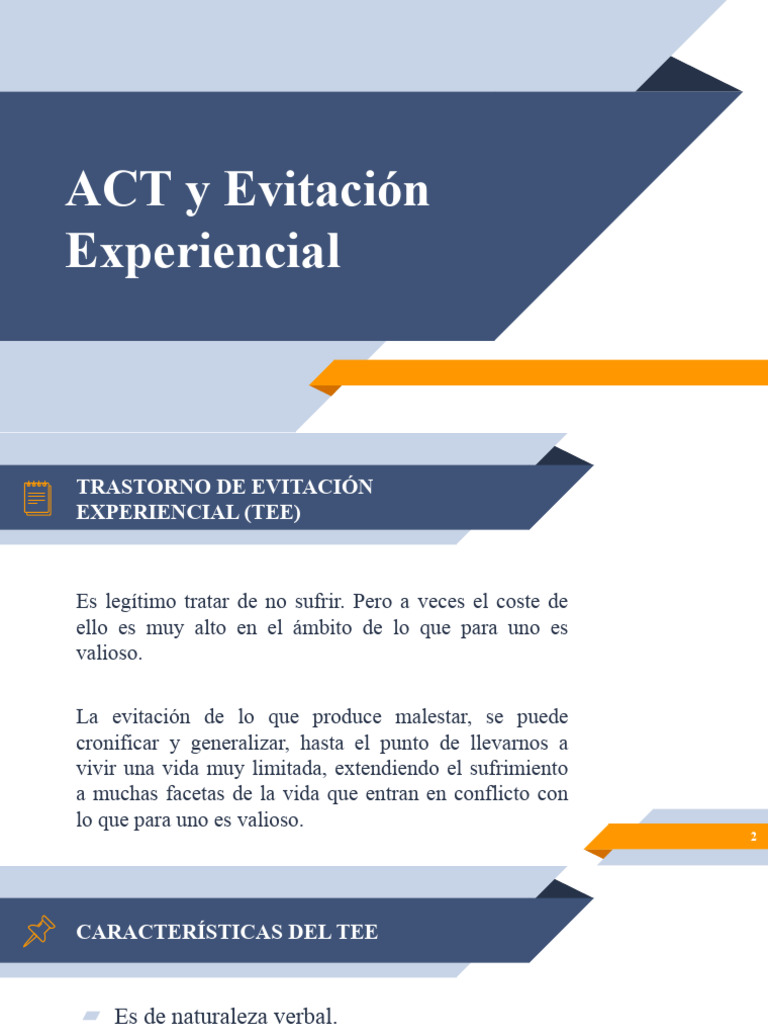 Evitación Experiencial | PDF