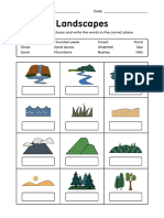 White Colorful Illustrative Landscapes Vocabulary Worksheet