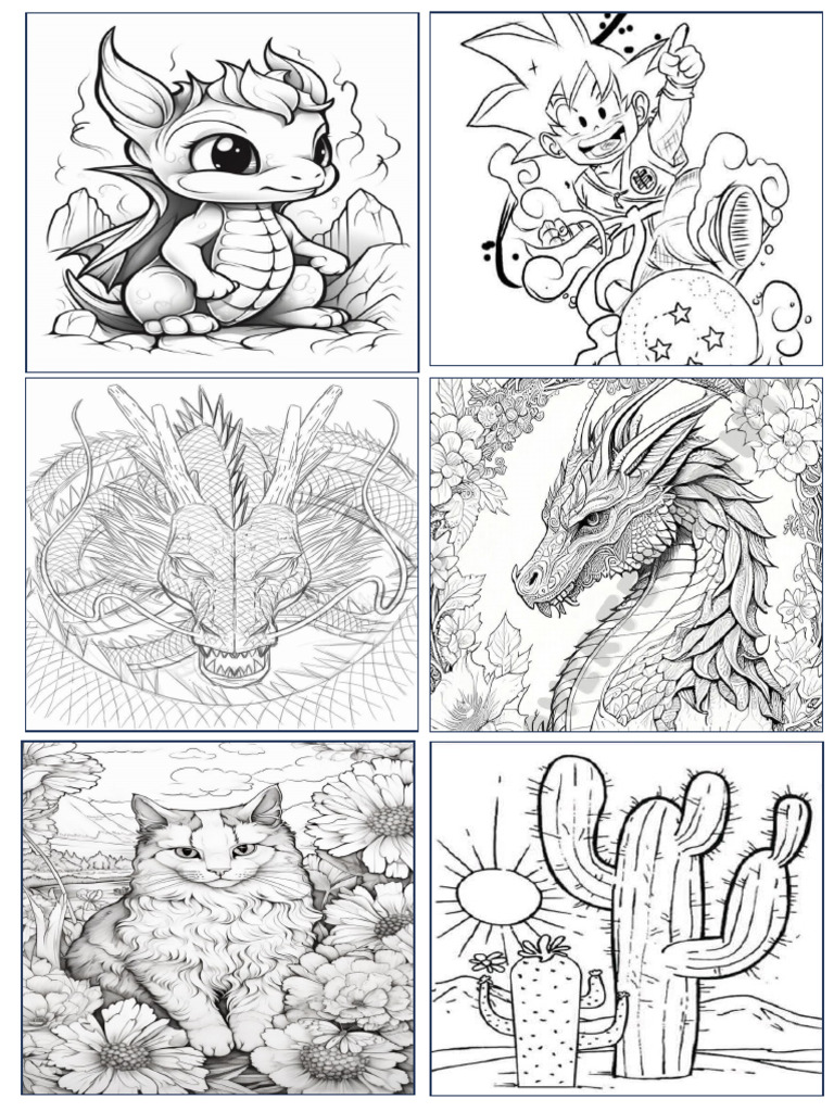 Dibujos para Colorear Niños | PDF