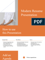 Orange and White Simple and Basic Resume Simple and Basic Creative Presentation SlidesCarnival