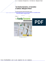 Test Bank For The Family Dynamic A Canadian Perspective 5th Edition Margaret Ward