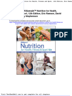 Test Bank For Williams Nutrition For Health Fitness and Sport 12th Edition Eric Rawson David Branch Tammy Stephenson