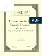 Pdfcoffee.com Gekker Fifteen Studies for Piccolo Trumpet 5 PDF Free