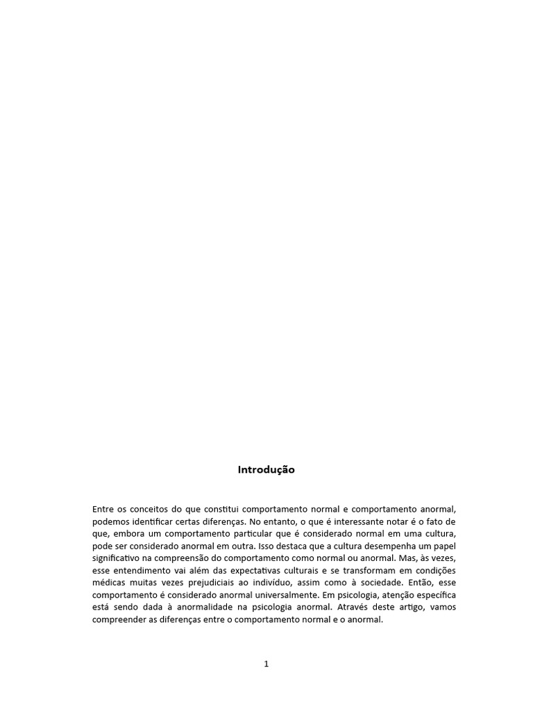 Diferenças entre Normal e Anormal | PDF