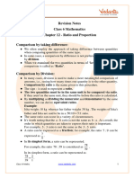 Ratio and Proportion Class 6 Notes CBSE Maths Chapter 12 (PDF)