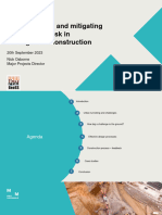 GEOSS Understanding and Mitigating Geotechnical Risk in Underground Construction