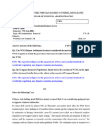 Question Paper International Business Laws Set 1