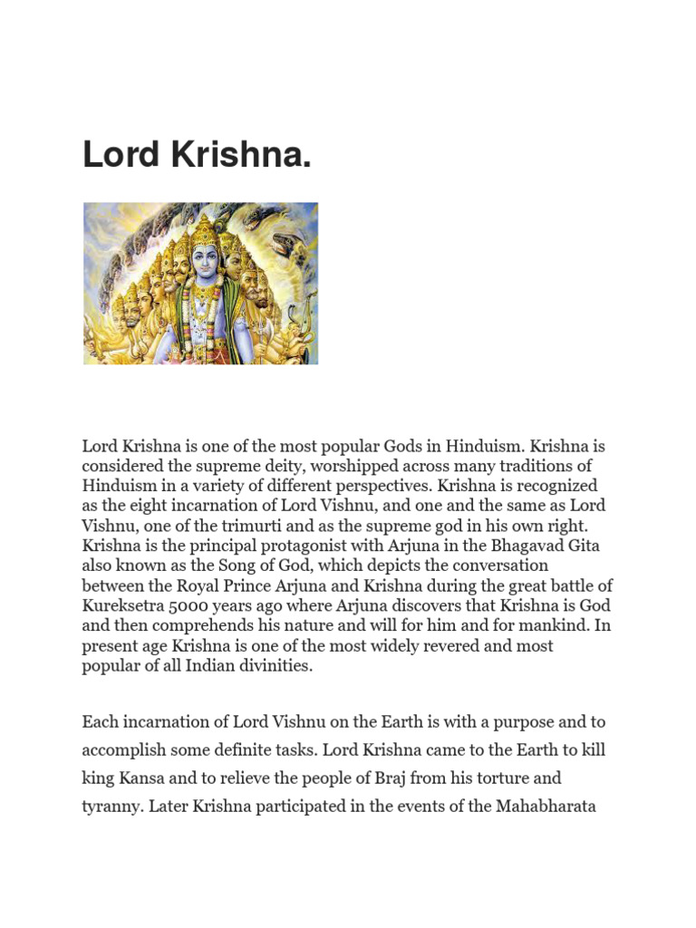 Lord Krishna Pdf