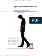 Abnormal Psychology in A Changing World Nevid 9th Edition Test Bank Download