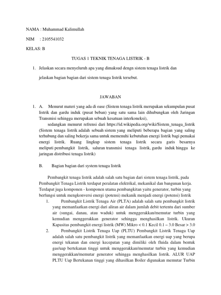 Muhammad Kalimullah - T1 | PDF