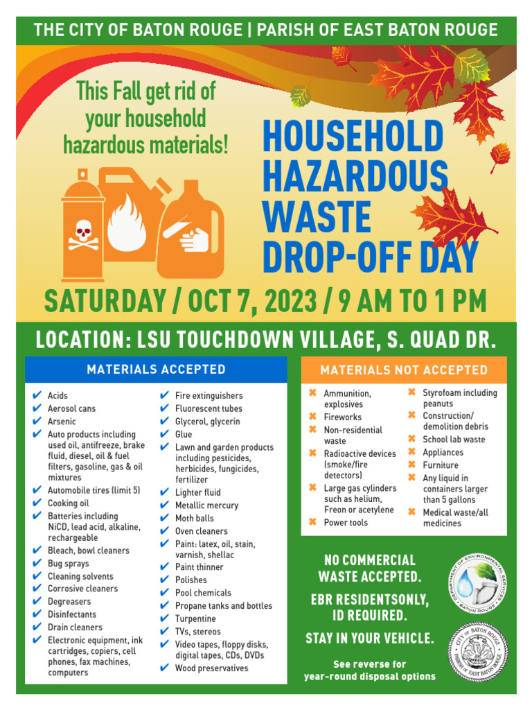 Household Hazardous Materials Collection Day PDF