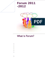 Forum 2011-2012 Student Activities Platform