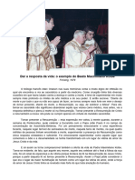 Dar A Resposta Da Vida o Exemplo Do Beato Maximiliano Kolbe - 1979