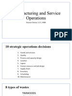 Manufacture and Service Operations